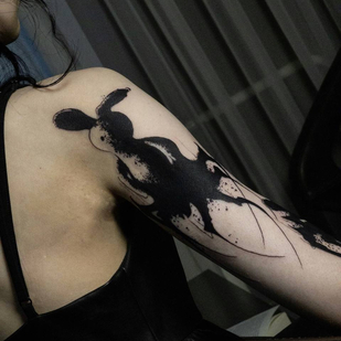 Femenino Negro Blackwork tatuaje #87032 | Tattoo Artist Denis Piligrim