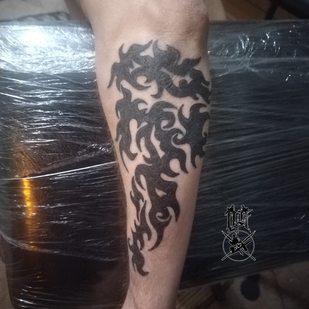 Negro  tatuaje #87543 | Tattoo Artist Dmitriy Kobelev