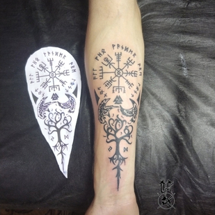 Negro  tatuaje #87554 | Tattoo Artist Dmitriy Kobelev