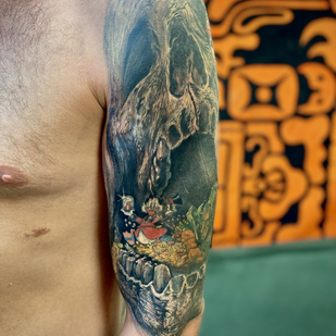 Masculino Color Estilo del Autor tatuaje en Hombro #88113 | Tattoo Artist Evgeniy Bobin