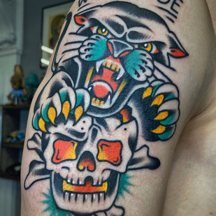 Masculino Color Old School tatuaje #88725 | Tattoo Artist Nikita Radeckiy