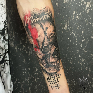 Masculino Negro y Gris  tatuaje en Antebrazo #88208 | Tattoo Artist Nikolay Kombarov