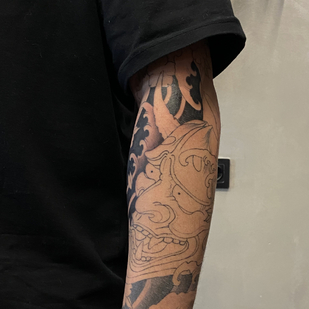 Masculino Negro y Gris Japonés tatuaje en Manga #87249 | Tattoo Artist Odincov Egor