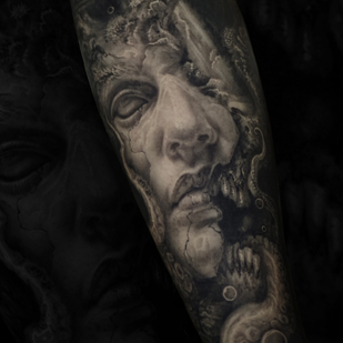 Femenino Negro y Gris Retrato tatuaje #90711 | Tattoo Artist Sergey Batov