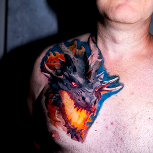 Masculino Color Realismo tatuaje en Pecho #83894 | Tattoo Artist Sergey Proshkin