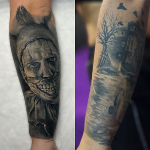 Negro y Gris Cover-up tatuaje #87959 | Tattoo Artist Victoria Ziman