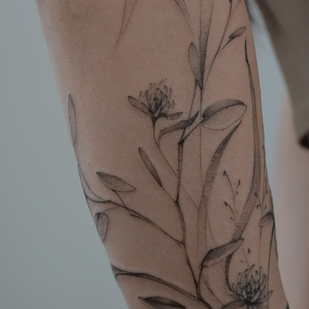 Femenino Negro  tatuaje en Antebrazo #96907 | Tattoo Artist Sergeeva Tattoo