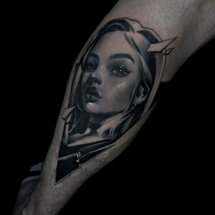 Masculino Negro Chicano tatuaje #95150 | Tattoo Artist Spray Gun