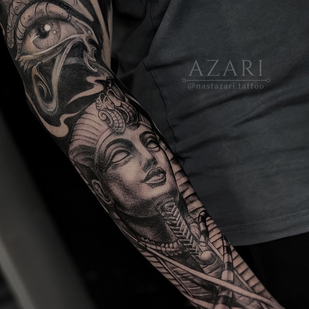 Masculino Negro Whipshading tatuaje en Manga #91258 | Tattoo Artist Anastasiya Azari