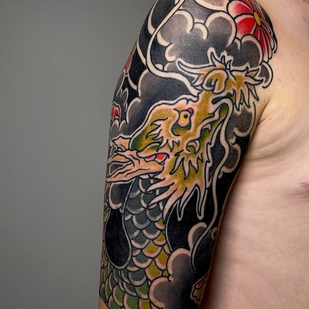 Masculino Color Japonés tatuaje en Hombro #92162 | Tattoo Artist Ivan Shlyapnikov