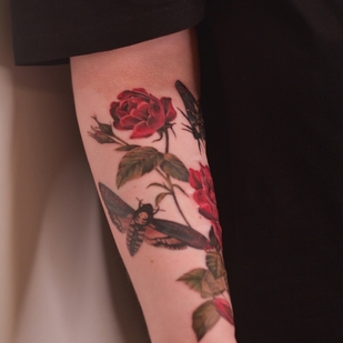 Femenino Color Realismo tatuaje #95045 | Tattoo Artist Polina Red Head