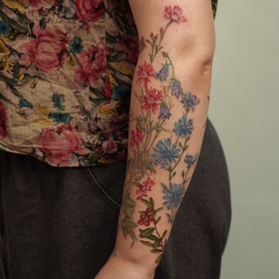 Color  tatuaje #99782 | Tattoo Artist Polina Red Head