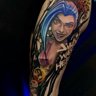 Femenino Color Anime tatuaje en Muslo #92285 | Tattoo Artist Nikita Romanov