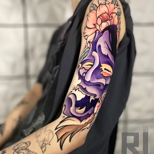 Femenino Color New School tatuaje en Hombro #92293 | Tattoo Artist Nikita Romanov