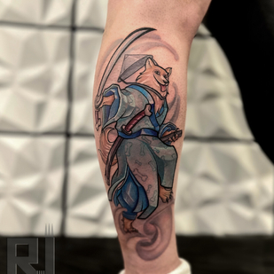 Masculino Color Neo-tradicional tatuaje en Espinilla #92295 | Tattoo Artist Nikita Romanov