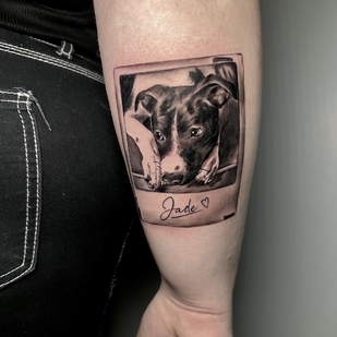 Femenino Negro y Gris Retrato tatuaje en Antebrazo #96963 | Tattoo Artist Daniel Escalante