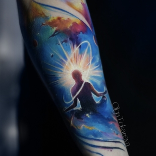 Color Surrealismo tatuaje en Antebrazo #101887 | Tattoo Artist Olga Tokareva
