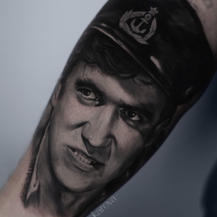 Negro y Gris Retrato tatuaje en Antebrazo #101920 | Tattoo Artist Olga Tokareva