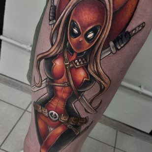 Masculino Color New School tatuaje en Muslo #92864 | Tattoo Artist Alisa Lisova