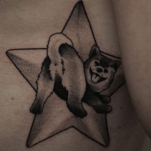 Masculino Negro y Gris  tatuaje en Lado #96016 | Tattoo Artist Daria Duck