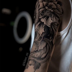 Negro  tatuaje #97087 | Tattoo Artist Yulya Kilmaeva