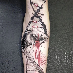 Femenino Color Trash Polka tatuaje #97868 | Tattoo Artist Roman Krylov