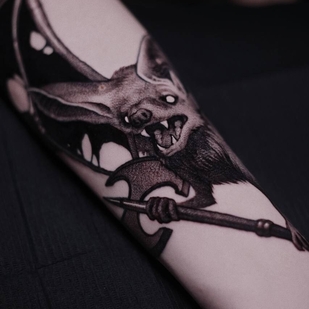 Masculino Negro Gráfico tatuaje en Antebrazo #100568 | Tattoo Artist Yavorskaya Anastasiya