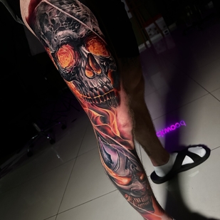 Masculino Color Realismo tatuaje en Pierna #99977 | Tattoo Artist Aleksandr Lysov