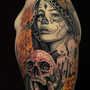 Femenino Negro y Gris Realismo tatuaje #101043 | Tattoo Artist Melissa Reyes