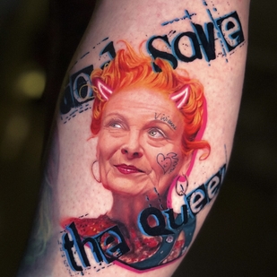 Femenino Color Microrealismo tatuaje en Espinilla #101050 | Tattoo Artist Vladimir Vishar