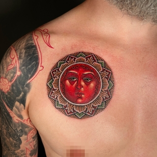 Masculino Color  tatuaje en Pecho #101252 | Tattoo Artist Sergey Floid