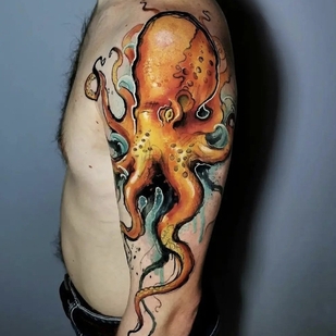 Color Acuarela tatuaje #101482 | Tattoo Artist Egor Hludnev