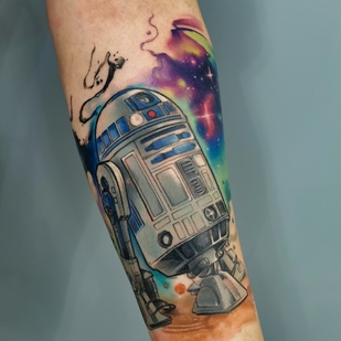 Color Acuarela tatuaje en Antebrazo #101486 | Tattoo Artist Egor Hludnev