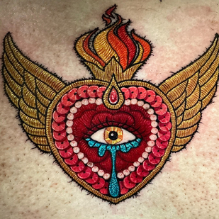 Masculino Color Parche tatuaje en Pecho #102397 | Tattoo Artist Rafaela Herrera Art