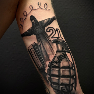 Masculino Negro Chicano tatuaje en Hombro #103466 | Tattoo Artist Sergey Petrov