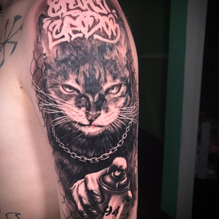 Masculino Negro Chicano tatuaje en Hombro #103467 | Tattoo Artist Sergey Petrov