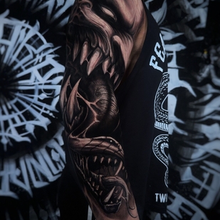 Masculino Negro y Gris Freehand tatuaje en Manga #103852 | Tattoo Artist Marin Yordanov - Yordanov Arts