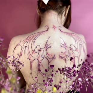 Femenino Color Estilo del Autor tatuaje en Espalda #105665 | Tattoo Artist Evgeniya Kulikova