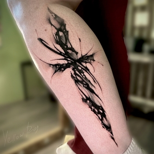 Femenino Negro y Gris Abstracto tatuaje #92678 | Tattoo Artist Anton Kovrigin (Yellow Dog)