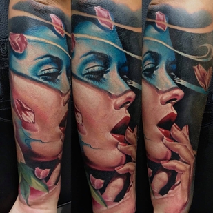 Femenino  Retrato tatuaje en Antebrazo #97879 | Tattoo Artist Yevhen Dikov