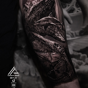Negro y Gris  tatuaje #91175 | Tattoo Artist Andrey Lukyanov