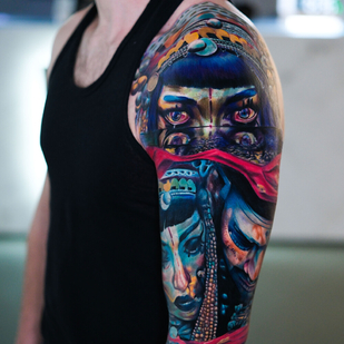Masculino Color Realismo tatuaje en Hombro #94173 | Tattoo Artist Kirill Antique