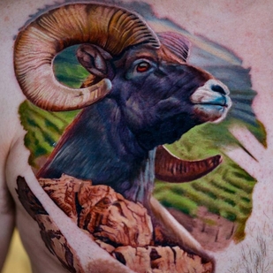 Masculino Color Cover-up tatuaje en Pecho #98542 | Tattoo Artist Kirill Antique