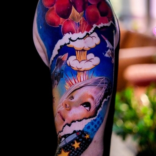 Masculino Color Realismo tatuaje en Hombro #103546 | Tattoo Artist Kirill Antique