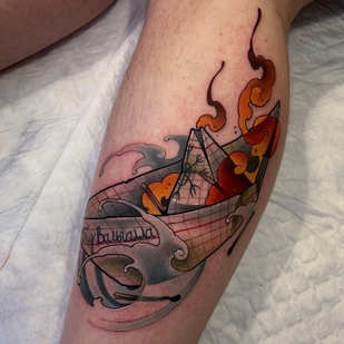 Masculino Color Neo-tradicional tatuaje en Pierna #101269 | Tattoo Artist Pash Tet