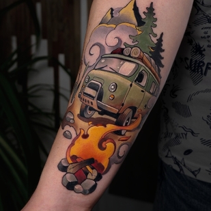 Masculino Color Neo-tradicional tatuaje #101270 | Tattoo Artist Pash Tet