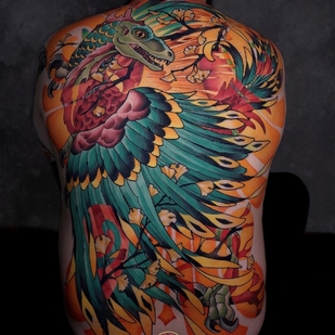 Masculino Color Neo-tradicional tatuaje en Espalda #101275 | Tattoo Artist Pash Tet