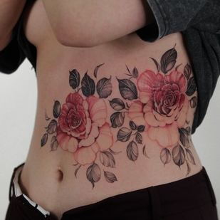 Femenino Color  tatuaje en Pecho #94055 | Tattoo Artist Juliaavoo