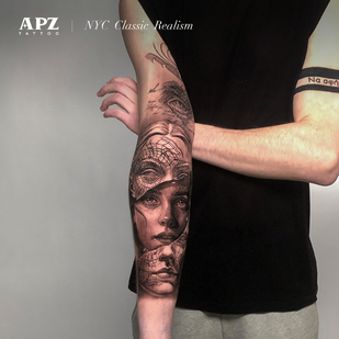 Masculino Negro y Gris Realismo tatuaje en Manga #93285 | Tattoo Artist Apz Tattoo