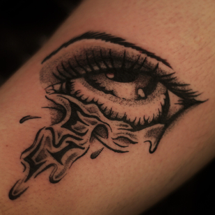 Masculino Negro Estilo del Autor tatuaje en Pierna #94918 | Tattoo Artist Alexander Rebel